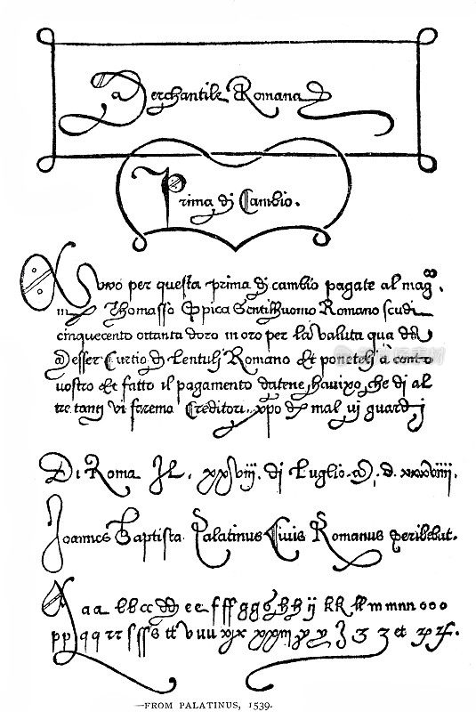 书法:Palatinus, 1539年